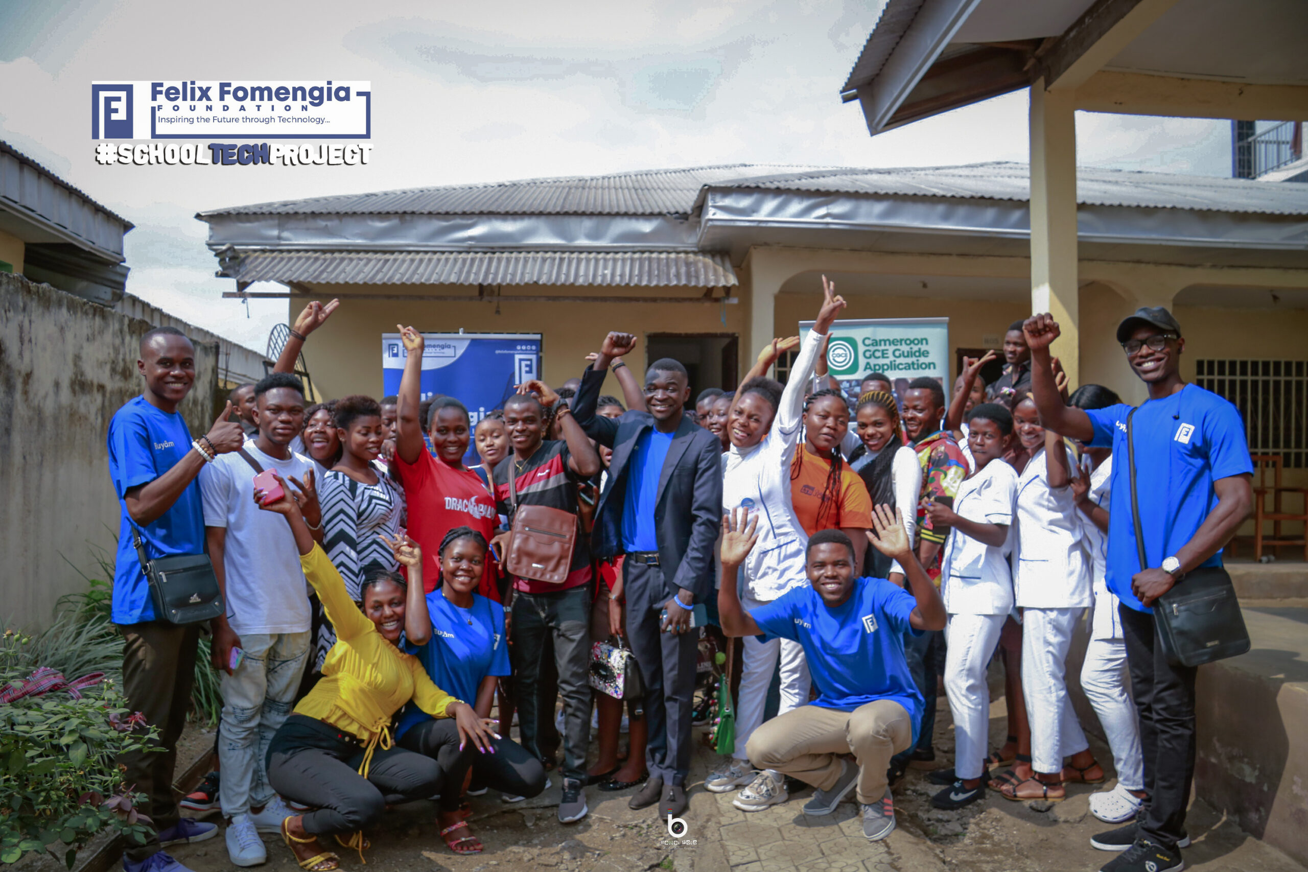 Students taking part in the School Tech Project at HIPS Cameroon
