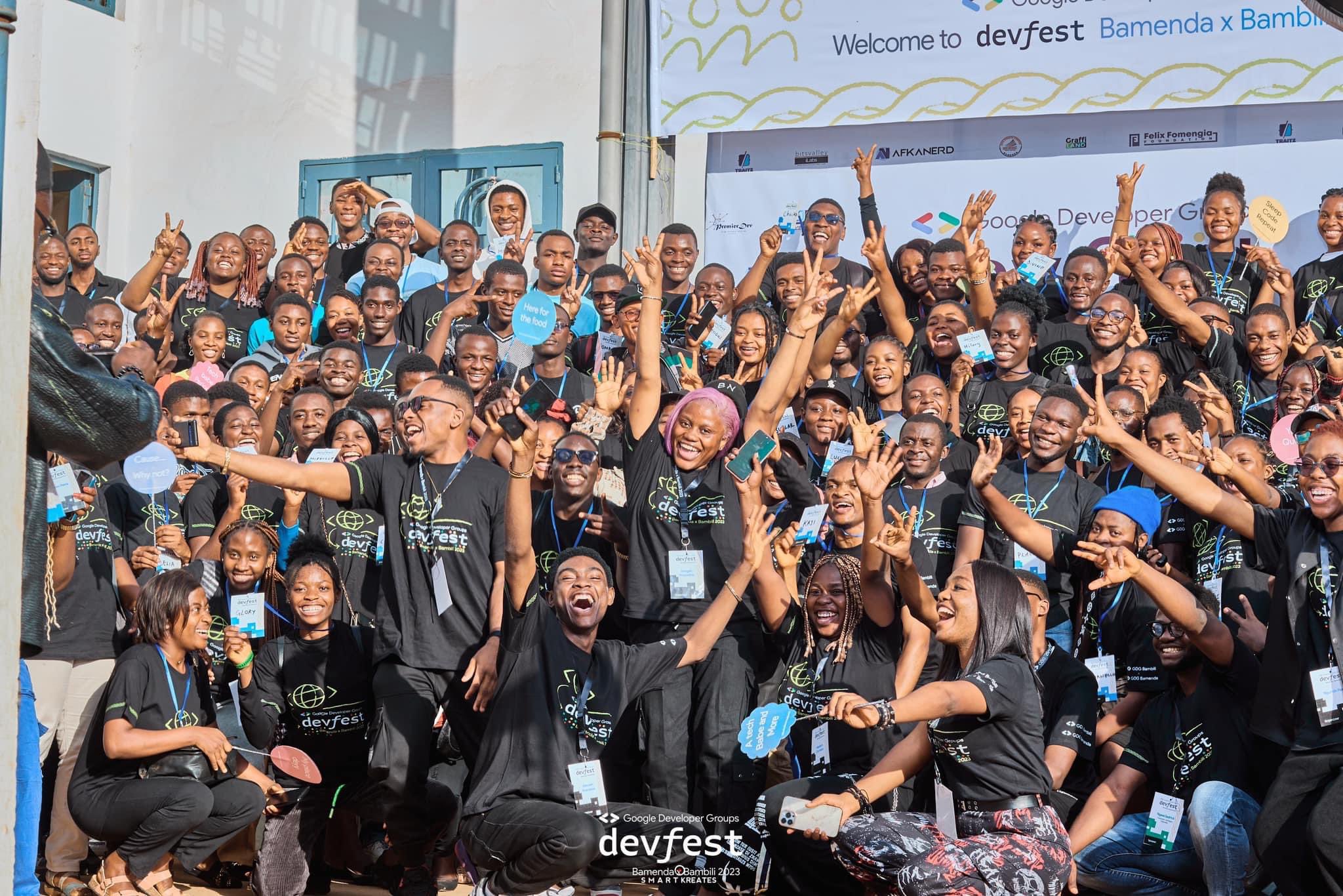 Participants at DevFest Bamenda x Bambili 2023